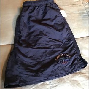 Tommy Bahama Solid Navy Swim Trunks
